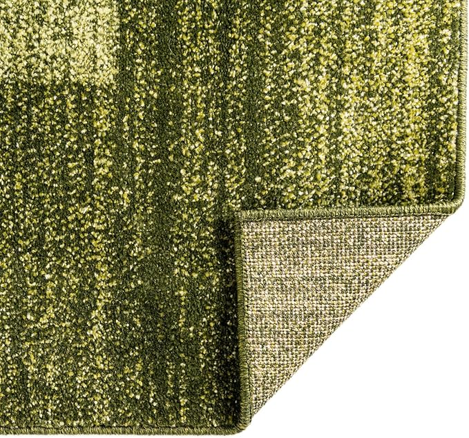Rugs.com Angelica Collection Rug – 8 Ft Runner Light Green Medium Rug Perfect for Hallways, Entryways
