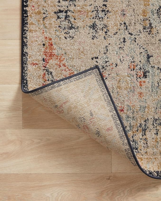 Loloi Jocelyn Collection JOC-07 Khaki/Multi 4'-0" x 6'-0" .38" Thick Accent Rug
