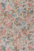Dash & Albert Bloom Multi Machine Washable Rug, 3 X 5 Feet, Blue/Ivory Floral Pattern