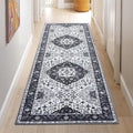 2x6 Area Rug,Boho Vintage Oriental Washable Rugs,Collapsible Area Rug for Bedroom, Entryway, Kitchen, Bathroom