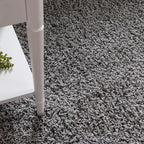 Unique Loom Solid Shag Collection Area Rug (10' x 13' 11" Rectangle, Cloud Gray)