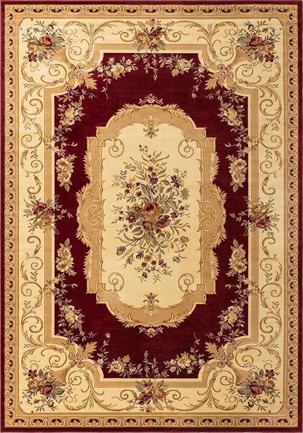 Rugs.com Chateau Collection Rug - 10' x 14' Red Medium Pile Rug