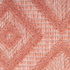 Nourison Home Versatile Coral Orange 7' x 10' Area Rug - Easy Clean, Non Shedding, Bed Room, Living Room, Dining Room, Kitchen (7' x 10')