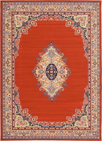 Unique Loom Reza Collection Traditional Persian Style Area Rug, 7 x 10 ft, Terracotta/Ivory
