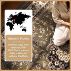 Well Woven Barclay Collection Medallion Kashan Green 5x7 Area Rug - for Living Room, Bedroom, and Dining Room