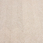 Modern Herringbone Chevron Collection Handcrafted Wool Area Rug - Durable, Zigzag Pattern, for High Traffic, Contemporary Design for Living Room, Bedroom, Dining Room Decor (Sand Beige, 8' x 8')