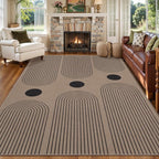 Tangsoo Modern Easy Jute Rug 5x7 Large Washable Area Rugs for Dining Room Table,Non-Slip Thin Indoor Outdoor Rug,Farmhouse Natural Throw Mat for Living Room Office Backyard Patio