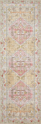 Loloi Skye Collection SKY-04 Gold/Blush 2'-6" x 12'-0" Runner Rug