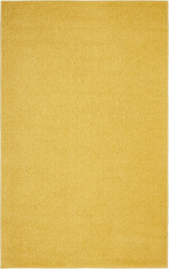Nourison Home Nourison Essentials Yellow 3' x 5' Area Rug - Easy Clean, Non Shedding, Bed Room, Living Room, Dining Room, Kitchen (3' x 5')