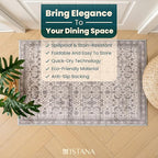 Istana Area Rug 2x4 - Pale Rose Beige 2x4 Washable Rug Non Slip - Pet Friendly Living Room Rug - Non Shedding Washable Rugs for Bedroom - Foldable Bathroom Rugs