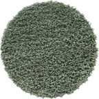 Unique Loom Davos Shag Collection Area Rug - Solid (2' Round, Sage)