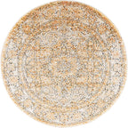Unique Loom Isabella Collection Area Rug - Adjani (3' 3" Round, Beige/ Black)