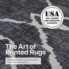 ReaLife Rugs Machine Washable Area Rug Runner - Living Room Bedroom Bathroom Kitchen Entryway Office - Padded Low Pile Stain Resistant Premium - Moroccan Diamond Tribal - Jax - Gray 2'6" x 8'