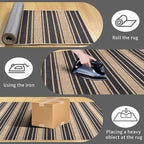 Striped Easy Jute Rug 3x5 Outdoor Entryway Rug Washable Area Rugs for Living Room Bedroom Non Slip Neutral Farmhouse Indoor Outdoor Carpet for Backyard Patio Office