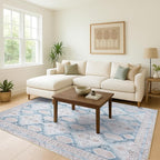 Washable Area Rug, Modern Farmhouse, Vintage, Turkish, Bohemian, Distressed, Oriental, Traditional, Rugs for Living Room, Dining, Bedroom, Office, Entryway, Foyer, (852CB, 2' x 3')