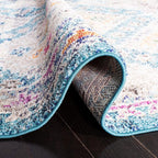 SAFAVIEH Madison Collection Accent Rug - 3' x 5', Dark Blue & Yellow, Boho Distressed Design, Non-Shedding & Easy Care, Ideal for High Traffic Areas in Entryway, Living Room, Bedroom (MAD418N)