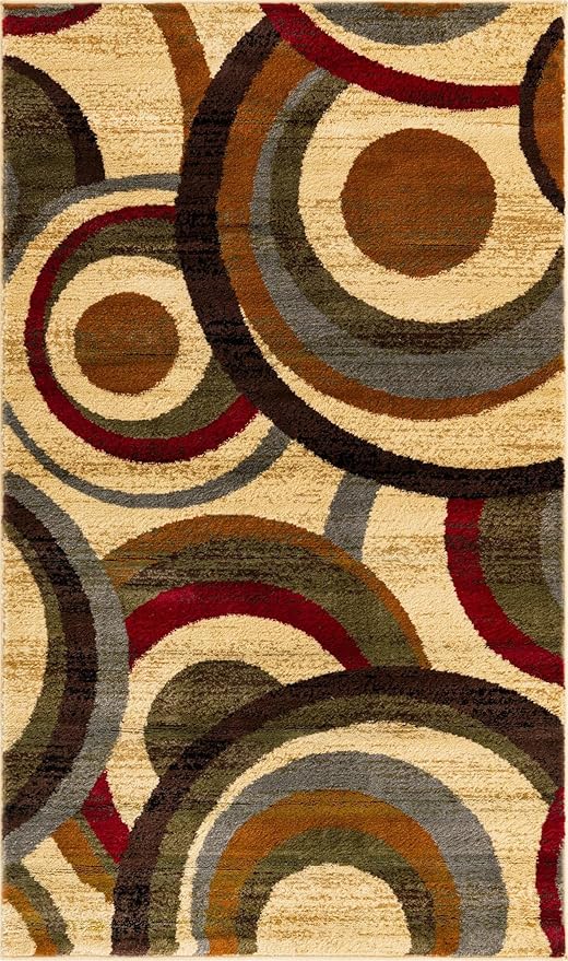Unique Loom Barista Collection Area Rug - Kona (3' 1" x 5' 3" Rectangle Beige/Black)