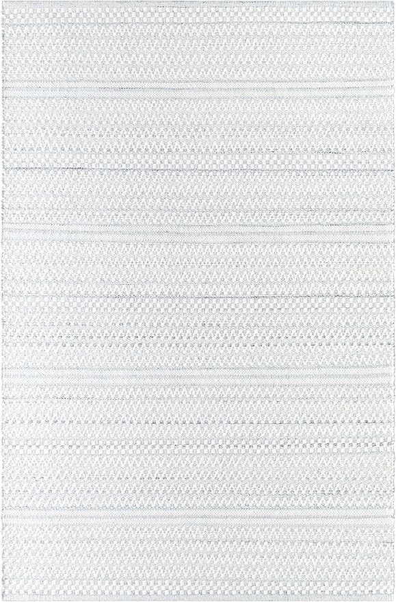 Mark&Day Wool Rugs, 4x6 Precious Solid and Border Cream/Charcoal Area Rug, Cream Grey Carpet for Living Room, Bedroom or Kitchen (3'6" x 5'6")