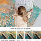 Lahome Modern Abstract Area Rug - 3x5 Soft Rug for Bedroom Non Slip Living Room Mat, Machine Washable Contemporary Throw Carpet for Office Front Door Entrance Way Kitchen Playroom, Rosy Clouds