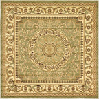 Unique Loom Versailles Collection Traditional Classic Medallion Floral Motif Area Rug (6' 0 x 6' 0 Square, Green/ Ivory)