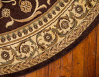 Unique Loom Versailles Collection Traditional Classic Medallion Floral Motif Area Rug (6' 0 x 6' 0 Round, Brown/ Ivory)