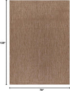 CAMILSON Outdoor Rug 6x9 Modern Area Rugs for Indoor and Outdoor Patios and Porches - Waterproof, Washable, Non-Shedding, Easy-to-Clean Outside Carpet (6 x 9, Solid - Jute)