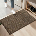 BEQHAUSE 20"x32" Entryway Rug Indoor Door Mat Non-Slip Washable, Hallway Rugs Absorbent & Stain Resist Hall Carpet Runner Rugs for Entryway, Front Door Floor Mats Laundry Room Rugs for Entry, Brown