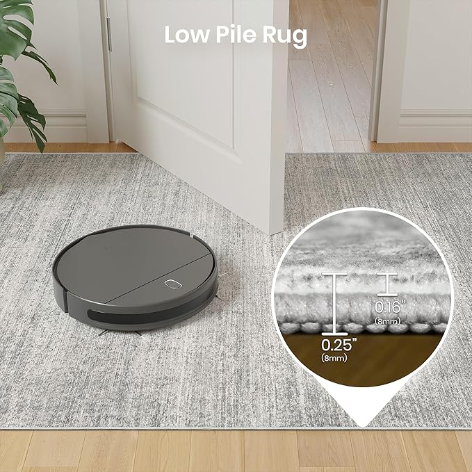 Valenrug Washable Rugs 2x6 - Stain Resistant 2x6 Area Rugs for Living Room, Non Slip Backing Large Area Rugs for Bedroom, Folable Machine Washable Area Rug (2'x6', Grey)