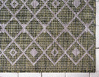 Unique Loom Outdoor Trellis Collection Area Rug - Tribal Trellis (5' 1" x 8' Rectangle, Green/ Natural)