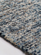 Hand Tufted Wool ECO-Friendly Area Rugs - 8'x10', Rectangle Shape, Dark & Blue, Solid Plain Design, High Pile Thick Handmade Area Rugs for Living Room, Bed Room (KWC111)