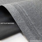 English Home Custom Size Non Slip Striped Design Light Weight Durable PVC Backing Thin Pile Runner Rug (26" x 40')