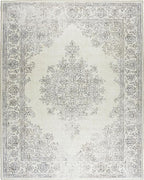 ReaLife Rugs Machine Washable Area Rug - Living Room Bedroom Bathroom Kitchen Entryway Office - Padded Low Pile Stain Resistant Premium - Boho Farmhouse Vintage - Paige - Ivory 7'6" x 9'6"