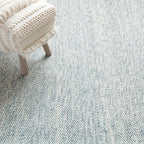 Dash and Albert Loggia Sky Wool Area Rug - 2' x 3' Sky Blue Solid Handwoven Accent Rug - Durable, Lightweight, Dining Room, Living Room, Bedroom - Premium Luxury Hotel Quality Soft Breathable