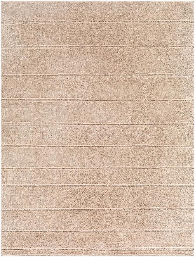 Livabliss x Our PNW Home Cascade Minimalist Striped Area Rug, 2'7" x 12', Taupe