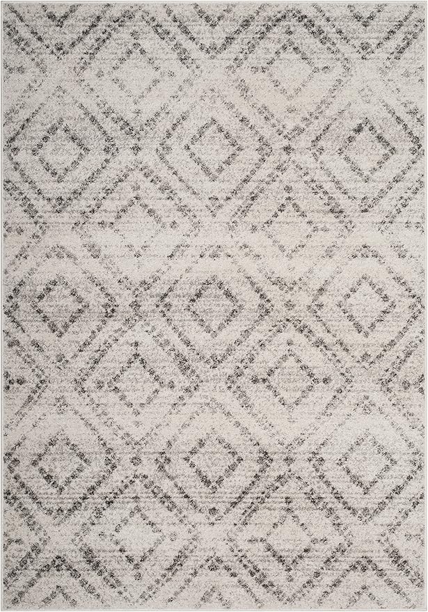 SAFAVIEH Adirondack Collection Accent Rug - 4' x 6', Light Grey & Grey, Modern Distressed Design, Non-Shedding & Easy Care, Ideal for High Traffic Areas in Entryway, Living Room, Bedroom (ADR131C)