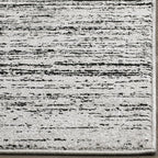 SAFAVIEH Adirondack Collection Area Rug - 6' Square, Silver & Black, Modern Ombre Design, Non Shedding & Easy to Clean, Ideal for Living Room, Bedroom, Office, Dining Space (ADR113A)