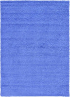Unique Loom Solid Shag Collection Area Rug (8' x 11' Rectangle, Periwinkle Blue)