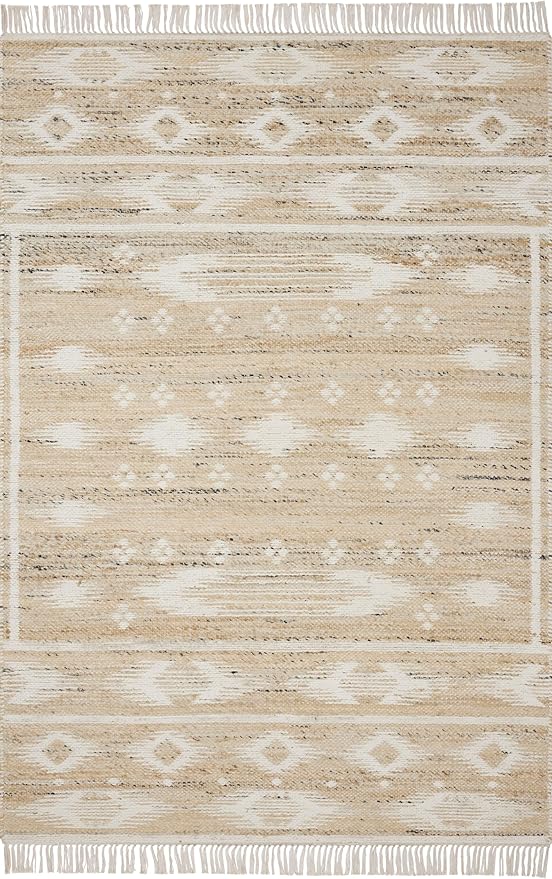 Loloi Angela Rose Rivers Collection RIV-04 Natural/Ivory 9'-3" x 13' Reversible Area Rug