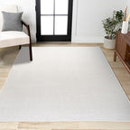 JONATHAN Y Haze Solid Low-Pile Cream Indoor Area Rug 4x6, Coastal,Bohemian,Minimalist,Classic, Easy-Cleaning for Living Room,Bedroom,Kitchen,Pet Friendly,Non-Shedding (SEU100T-4)