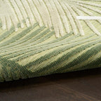 Nourison Home Suncoast Green 2' x 6' Area Rug - Easy Clean, Non Shedding, Bed Room, Living Room, Dining Room, Kitchen (6' Runner)