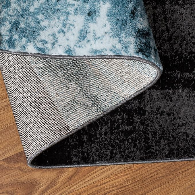 Rugshop Contemporary Abstract Circle Design Soft Oval Area Rug 5' x 7' Gray