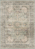 5X7 Area Rugs for Living Room - Large Washable Rugs 5x7 Vintage Rug Throw Low Pile Rug Non-Slip Distressed Carpet for Bedroom, Office, Kitchen,Entryway, Dining Room, Olive Charcoal