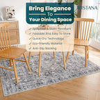 Istana 4x6 Area Rug - Grey Rugs for Living Room 4x6 - Foldable Rugs for Bedroom - Stain Resistant Washable Rug - Eco-Friendly Boho Area Rugs - Easy to Clean Living Room Rug 4 x 6