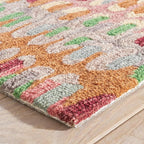 Dash and Albert Paint Chip Wool Area Rug - 2.5' x 8' Runner Clay Graphic Hand Micro Hooked Accent Rug - Durable, High Traffic Areas Hallway, Living Room, Stairs