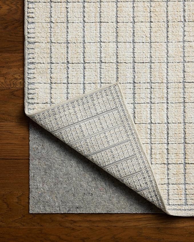 Loloi Amber Lewis Bexley Collection BEX-04 Slate/Natural 6'-6" x 9'-3" Area Rug Neutral, Textured, Living, Bedroom, Dining, Carpet