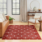 Nourison Home Nourison Essentials Brick Ivory 4' x 6' Area Rug - Easy Clean, Non Shedding, Bed Room, Living Room, Dining Room, Kitchen (4' x 6')