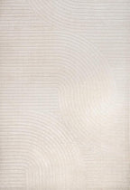 JONATHAN Y Hallie High-Low Curve Ivory/Cream Indoor/Outdoor Area Rug, 10x13, Minimalist, Pet Friendly, Non-Shedding, Stain Resistant, Hose-Washable for Backyard, Patio, Porch (SCN100B-13)