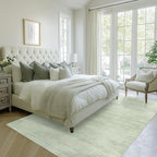 Sage Green Area Rug 5x7,Boho Abstract Washable Neutral Cottagecore Rugs for Living Room,Light Green and Cream Beige