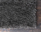 Unique Loom Solid Shag Collection Area Rug (8' x 11' Rectangle, Graphite Gray)