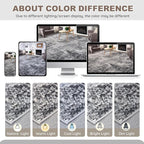 Area Rug Living Room Rugs - 10x14 Abstract Large Soft Indoor Washable Rug Neutral Modern Low Pile Carpet for Bedroom Dining Room Farmhouse Home Office - Grey